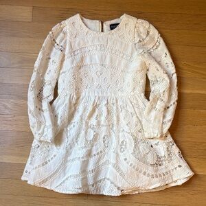 Bardot Jr. White Lace Formal Kids Dress